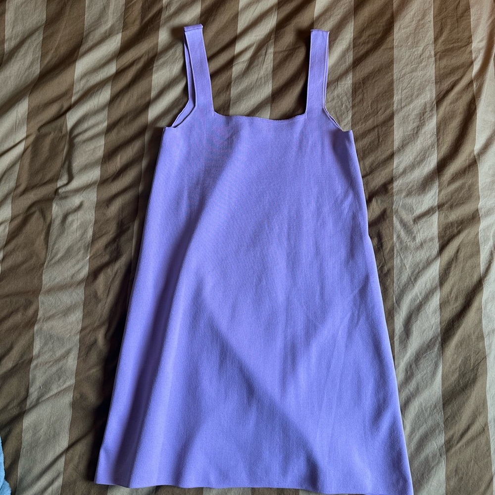 Zara Like New Lilac Purple Knit Shift Dress